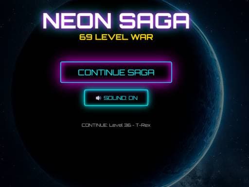 Neon Saga Tic Tac Toe: 69 Level War thumbnail