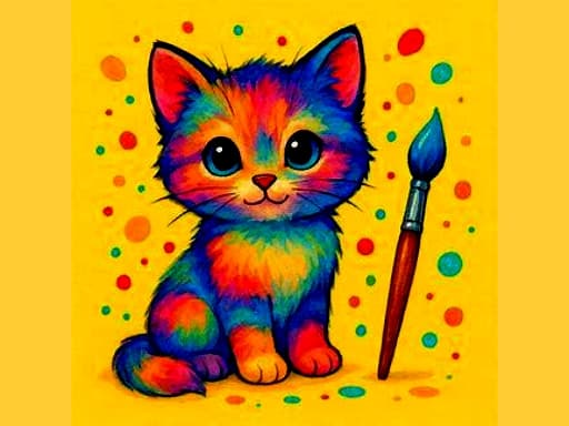 BTS Cute Kitty Coloring thumbnail