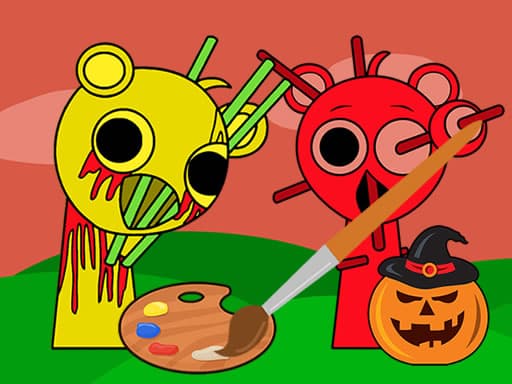 Halloween Sprunki Coloring Book thumbnail
