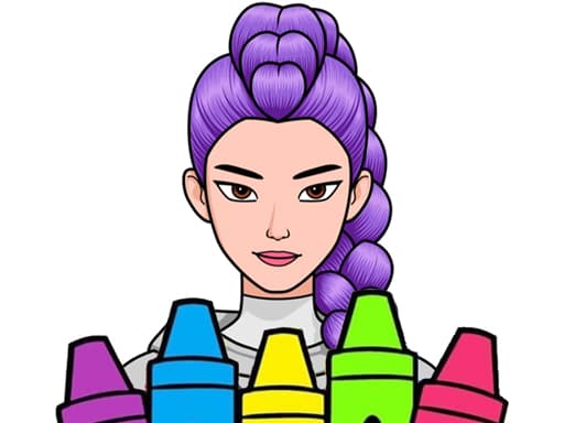 kpop hunter coloring thumbnail